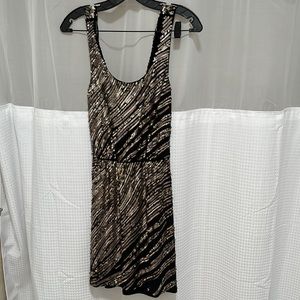Express xs black gold sequin dress